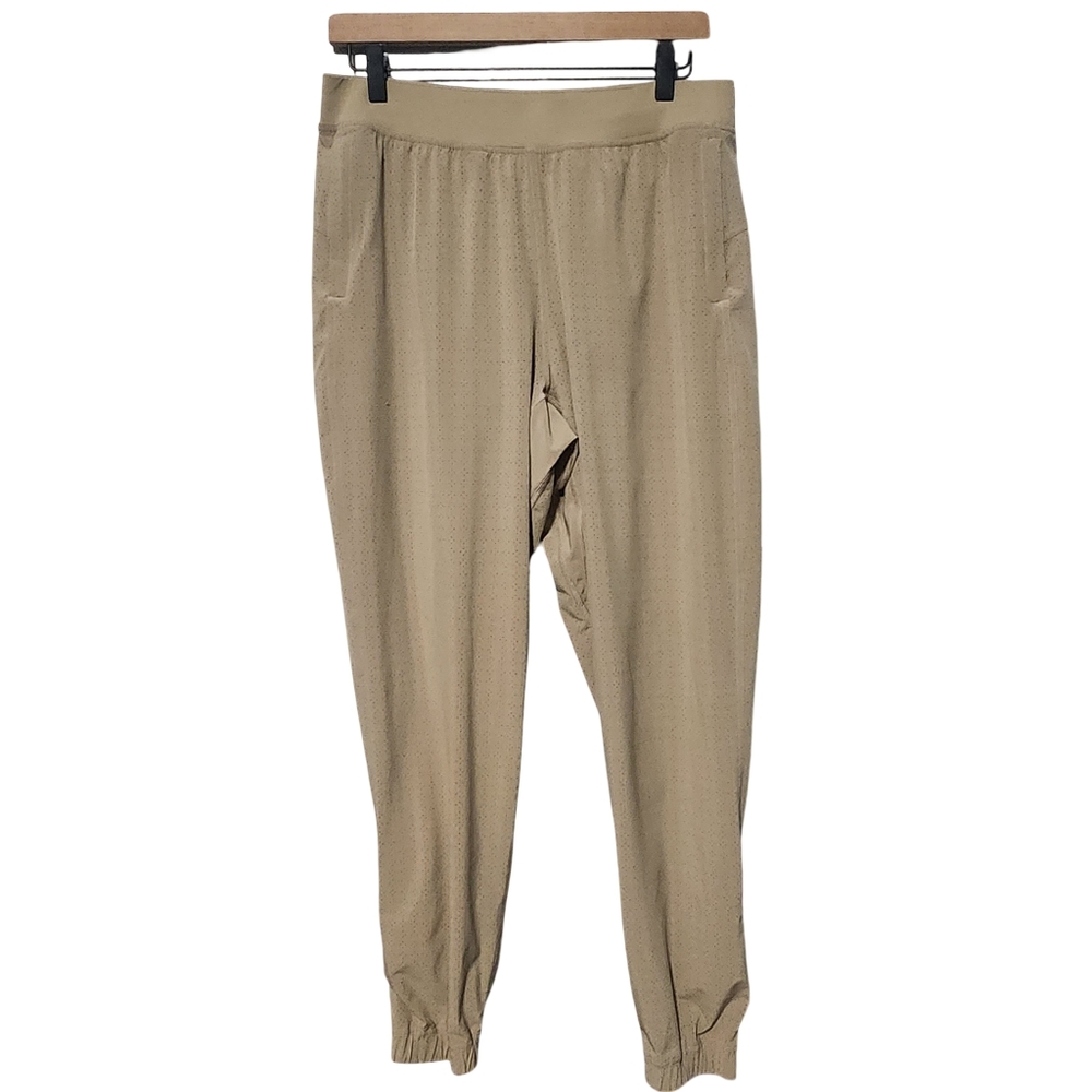 LULULEMON Adapted State Perforated High Rise Jogger Womens Size 10 Beige Oak - Picture 3 of 13